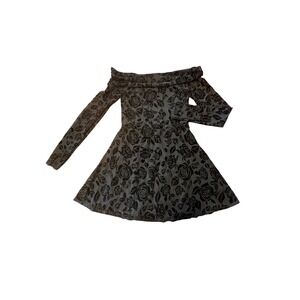 Wild Fable Women/ Teens Off Shoulder Black Dress Mini Size Small‎ NWT